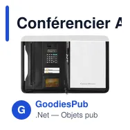Conférencier A4 personnalisable Charles Dickens® avec logo - Miniature 1