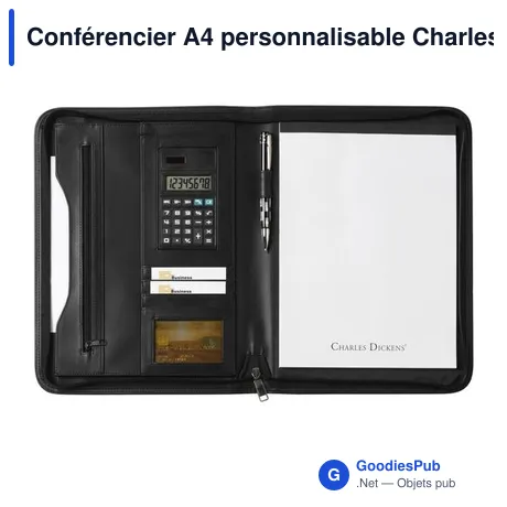 Conférencier A4 personnalisable Charles Dickens® avec logo