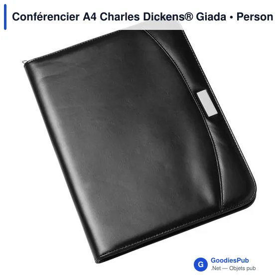 Conférencier A4 personnalisable Charles Dickens® avec logo - Image 2