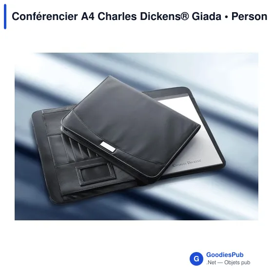 Conférencier A4 personnalisable Charles Dickens® avec logo - Image 3