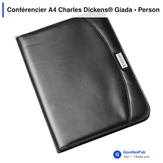 Conférencier A4 personnalisable Charles Dickens® avec logo - Image 5