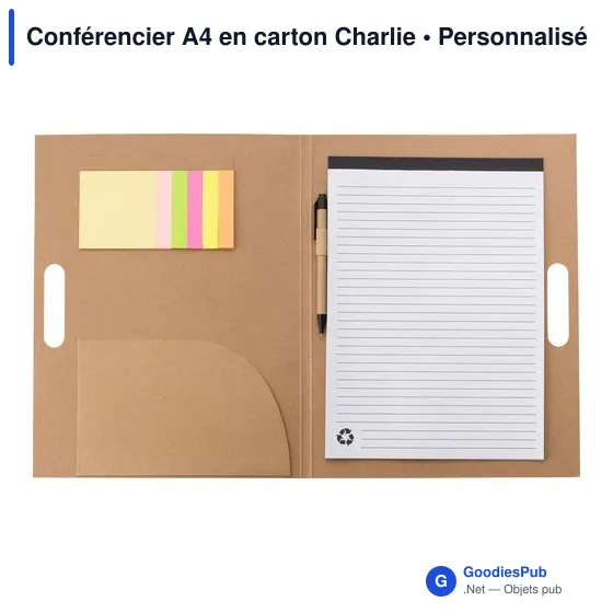 Conférencier A4 en carton Charlie - Image 2