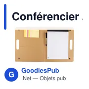 Conférencier A4 personnalisable en carton Keisha avec logo - Miniature 2