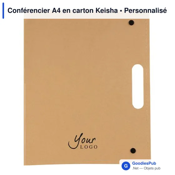 Conférencier A4 personnalisable en carton Keisha avec logo - Image 5