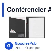 Conférencier A4 personnalisable en cuir reconstitué avec logo - Miniature 1