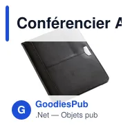 Conférencier A4 personnalisable en cuir reconstitué avec logo - Miniature 2