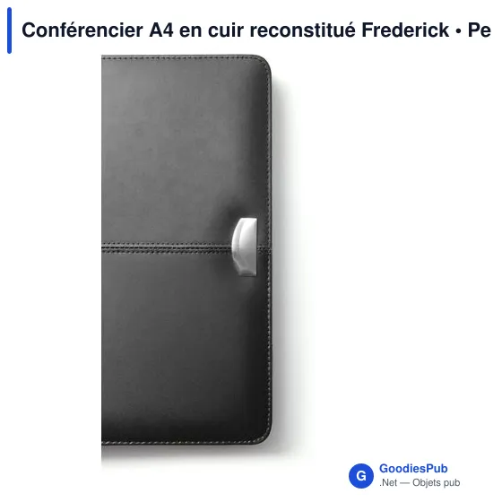 Conférencier A4 personnalisable en cuir reconstitué avec logo - Image 4