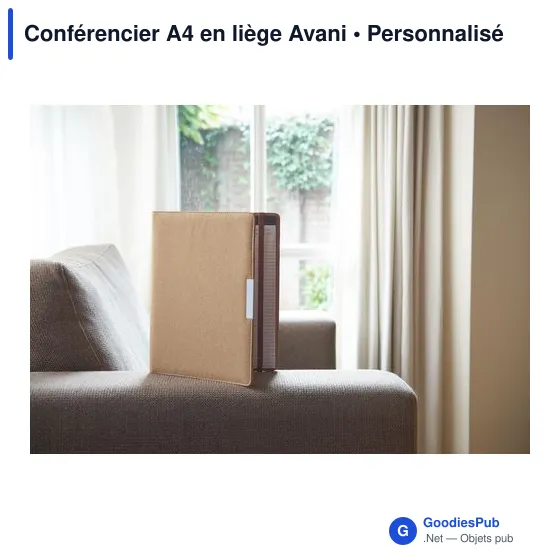 Conférencier A4 personnalisable en liège avec logo - Avani - Image 3