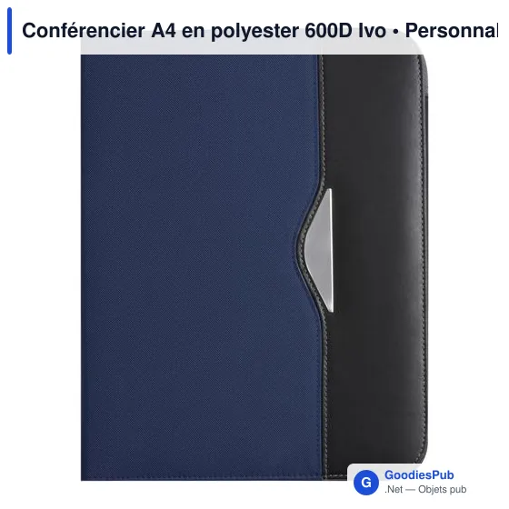 Conférencier A4 personnalisable en polyester 600D avec logo - Image 9