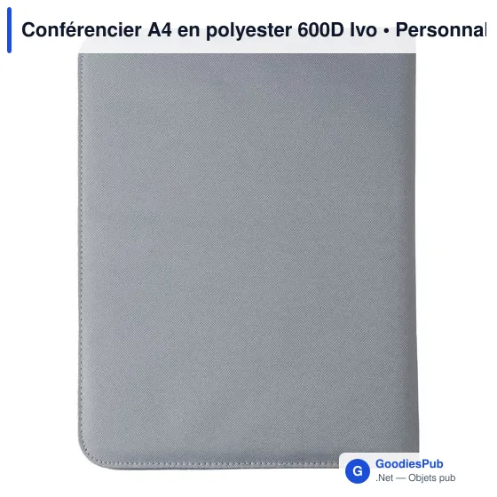 Conférencier A4 personnalisable en polyester 600D avec logo - Image 10