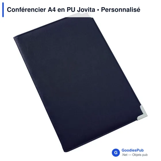 Conférencier A4 personnalisable en PU avec logo - Jovita - Image 5