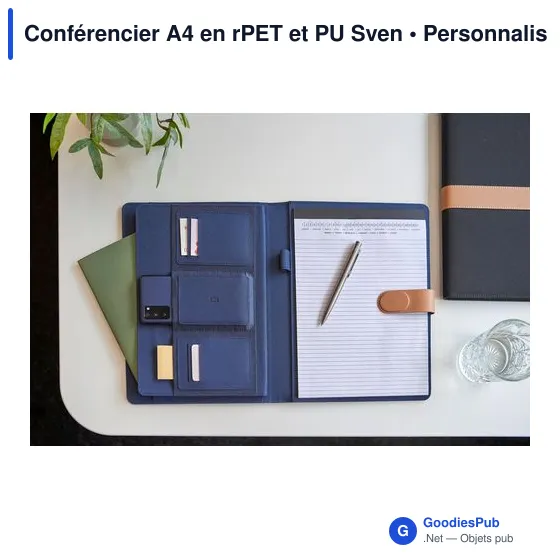 Conférencier A4 personnalisable en rPET et PU avec logo - Image 5