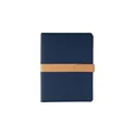 Variante bleu - Conférencier A4 personnalisable en rPET et PU avec logo