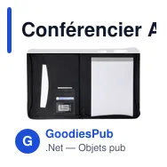 Conférencier A4 zippé personnalisable avec logo - Byron - Miniature 2