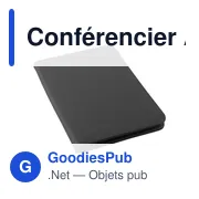 Conférencier A4 zippé personnalisable en PVC avec logo - Miniature 1