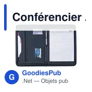 Conférencier A4 zippé personnalisable en PVC avec logo - Miniature 2