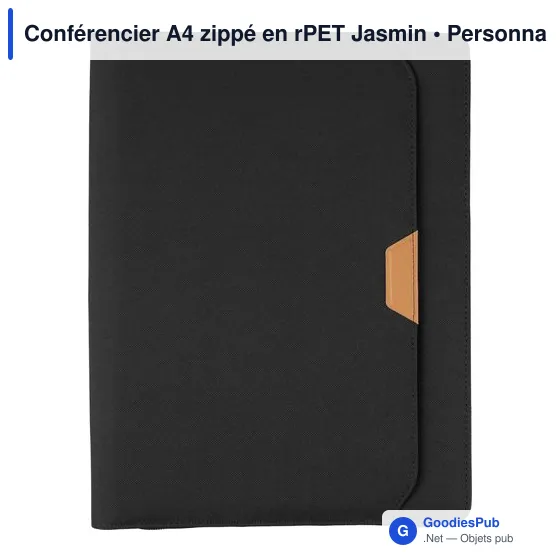 Conférencier A4 personnalisable en rPET avec logo - Jasmin - Image 1