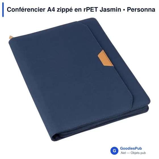Conférencier A4 personnalisable en rPET avec logo - Jasmin - Image 3