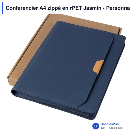Conférencier A4 personnalisable en rPET avec logo - Jasmin - Image 6