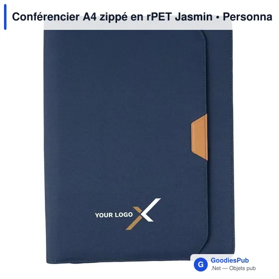 Conférencier A4 personnalisable en rPET avec logo - Jasmin - Image 7