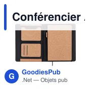 Conférencier A5 personnalisable en liège avec logo - Franklin - Miniature 7
