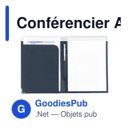 Conférencier A5 personnalisable en PU avec logo - Gia - Miniature 1