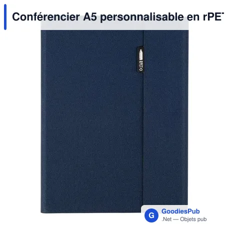 Conférencier A5 personnalisable en rPET avec logo - Tamara