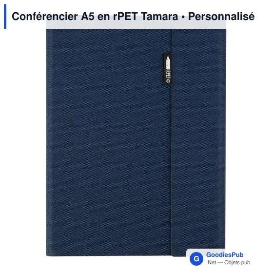 Conférencier A5 personnalisable en rPET avec logo - Tamara - Image 11
