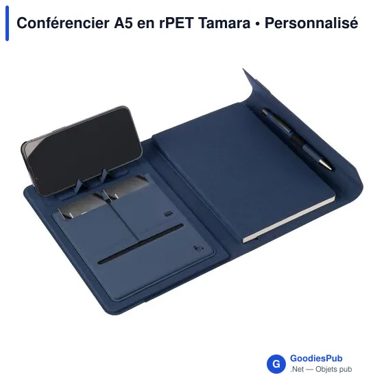 Conférencier A5 personnalisable en rPET avec logo - Tamara - Image 12