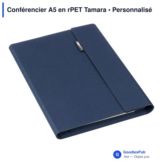 Conférencier A5 personnalisable en rPET avec logo - Tamara - Image 3