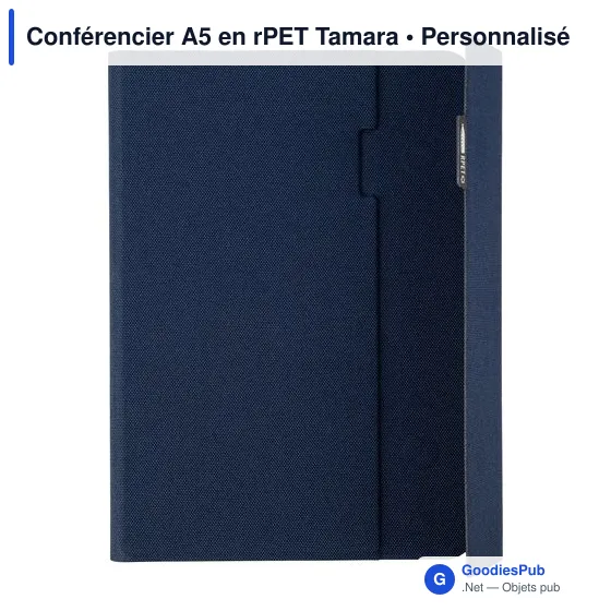 Conférencier A5 personnalisable en rPET avec logo - Tamara - Image 4