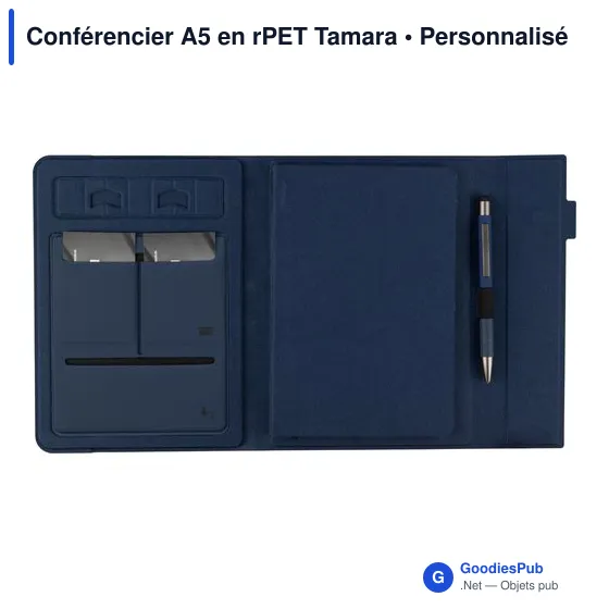 Conférencier A5 personnalisable en rPET avec logo - Tamara - Image 5