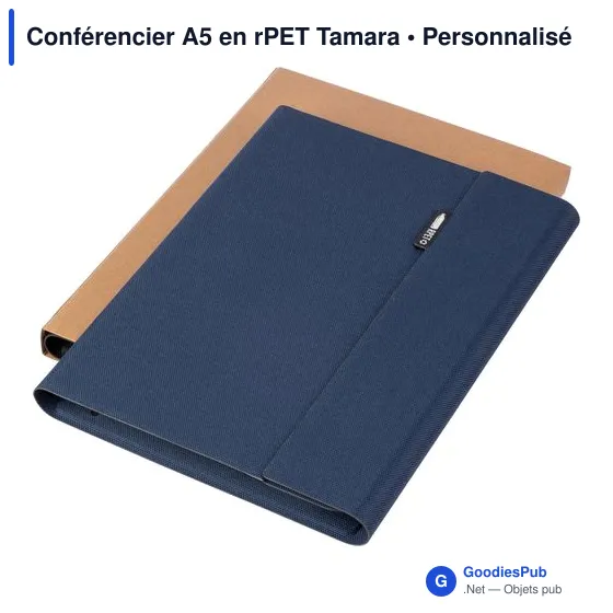 Conférencier A5 personnalisable en rPET avec logo - Tamara - Image 8