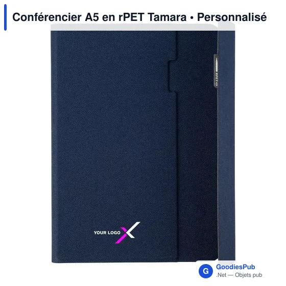 Conférencier A5 personnalisable en rPET avec logo - Tamara - Image 9