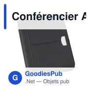Conférencier A5 zippé personnalisable en cuir reconstitué avec logo - Miniature 3