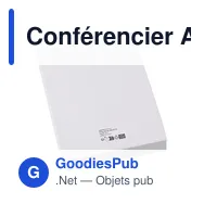 Conférencier A5 zippé personnalisable en cuir reconstitué avec logo - Miniature 4