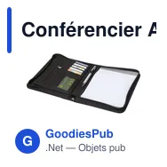 Conférencier A5 zippé personnalisable en PU avec logo - Miniature 4