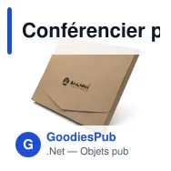 Conférencier personnalisable A4 en carton avec logo - Isabelle - Miniature 1