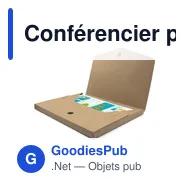Conférencier personnalisable A4 en carton avec logo - Isabelle - Miniature 4