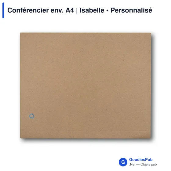 Conférencier personnalisable A4 en carton avec logo - Isabelle - Image 6