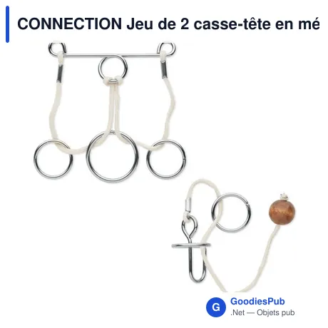 CONNECTION Jeu de 2 casse-tête en métal