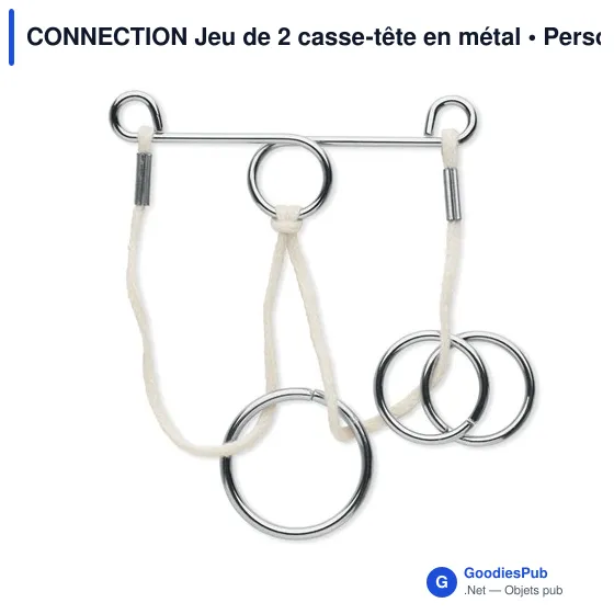 CONNECTION Jeu de 2 casse-tête en métal - Image 3