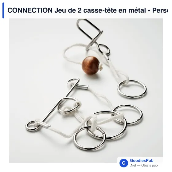CONNECTION Jeu de 2 casse-tête en métal - Image 5