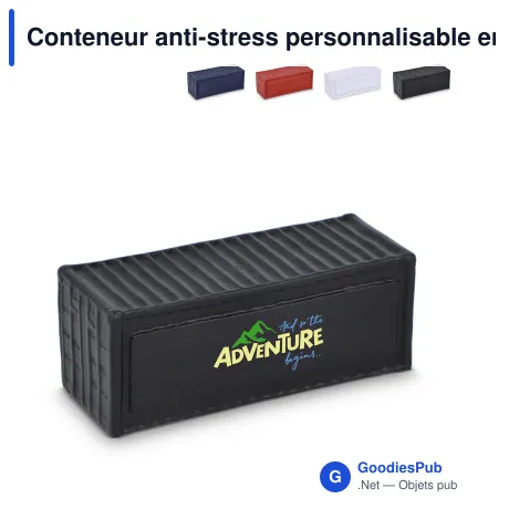 Conteneur anti-stress personnalisable en mousse PU avec logo - 4 coloris