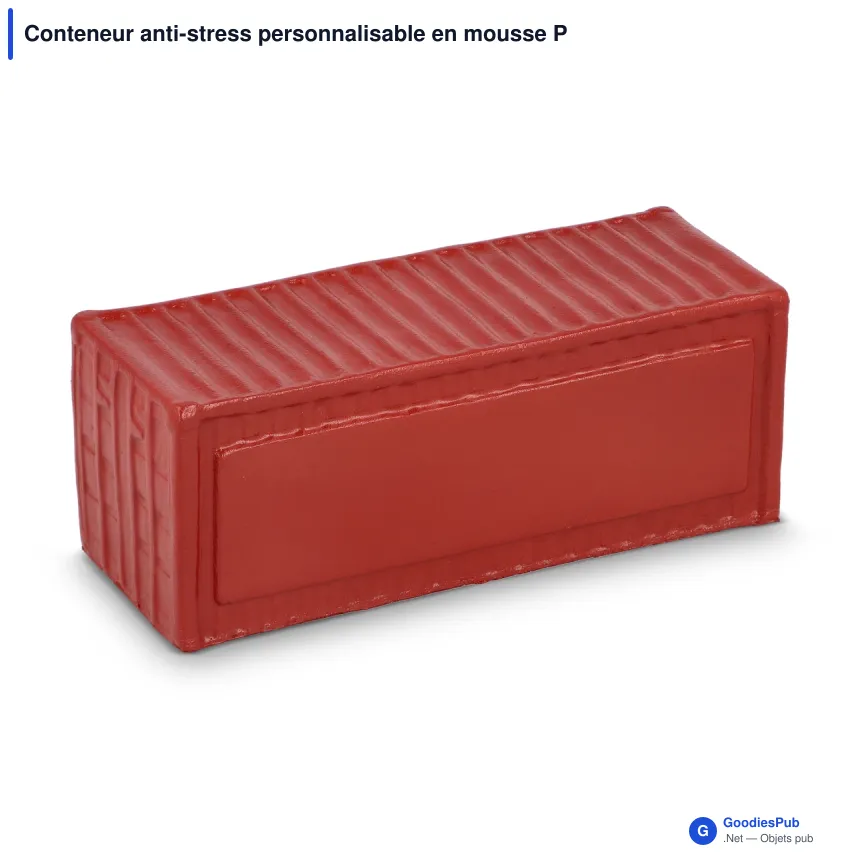 Conteneur anti-stress personnalisable en mousse PU avec logo - 4 coloris - Image 2