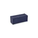 Variante Bleu foncé - Conteneur anti-stress personnalisable en mousse PU avec logo - 4 coloris