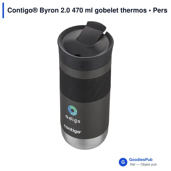Gobelet thermos personnalisable Contigo® Byron 2.0 470 mlavec logo - Image 2