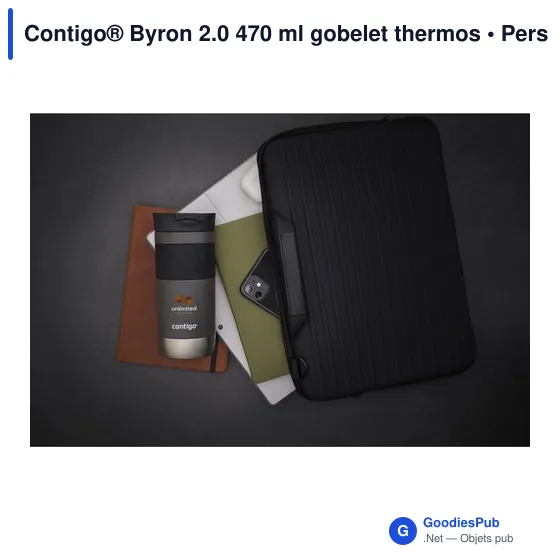 Gobelet thermos personnalisable Contigo® Byron 2.0 470 mlavec logo - Image 3