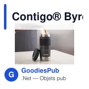 Gobelet thermos personnalisable Contigo® Byron 2.0 470 mlavec logo - Miniature 4