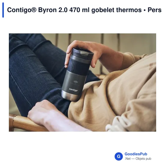 Gobelet thermos personnalisable Contigo® Byron 2.0 470 mlavec logo - Image 6
